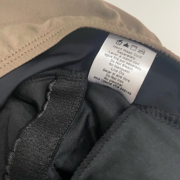 Venus Plus Size High Neck Flounce One-Piece Brown/Black Size 16 - Picture 5 of 11